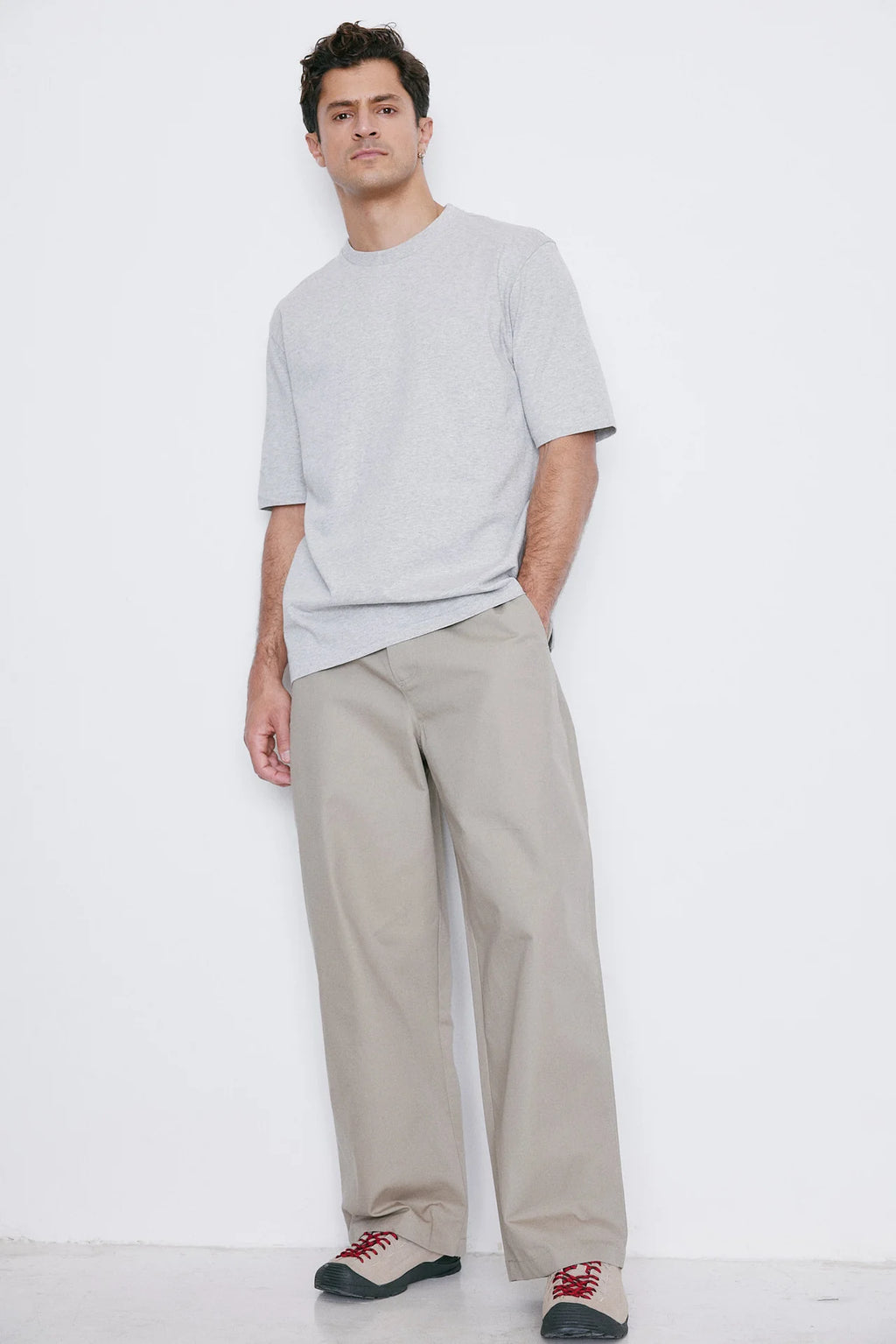 Basic Grey Melange T Shirt