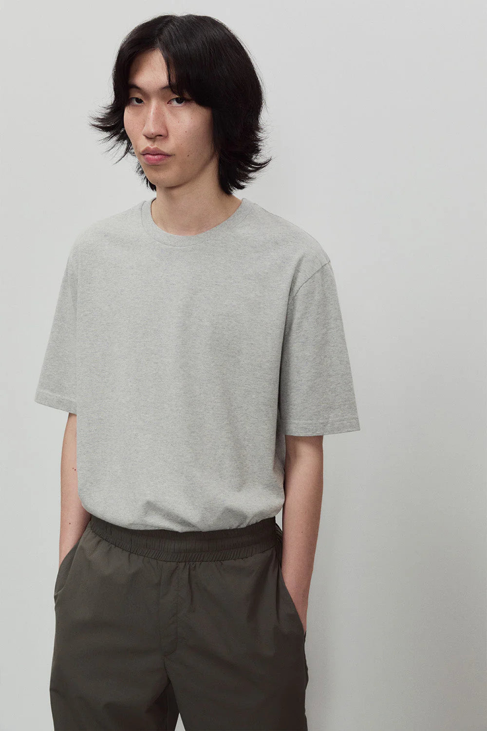 Basic Grey Melange T Shirt