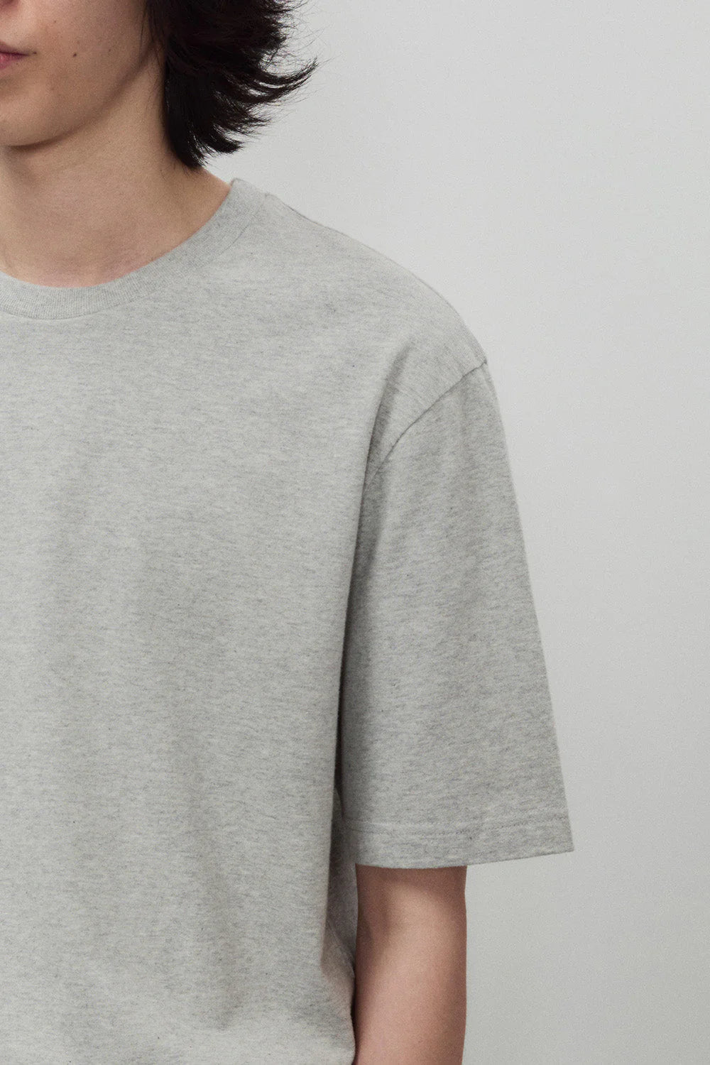 Basic Grey Melange T Shirt