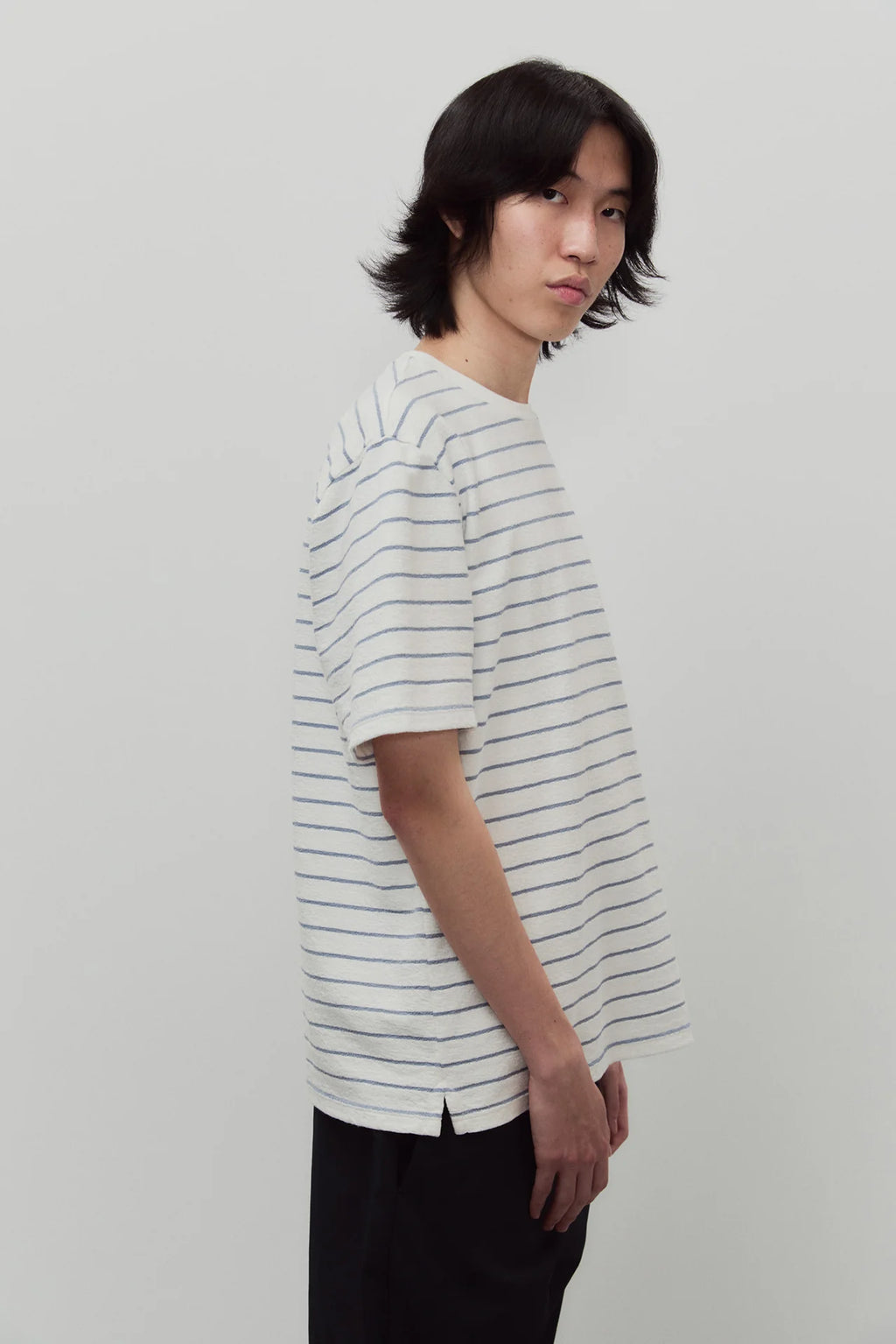 Marine Stripe Terry T Shirt - Last Chance