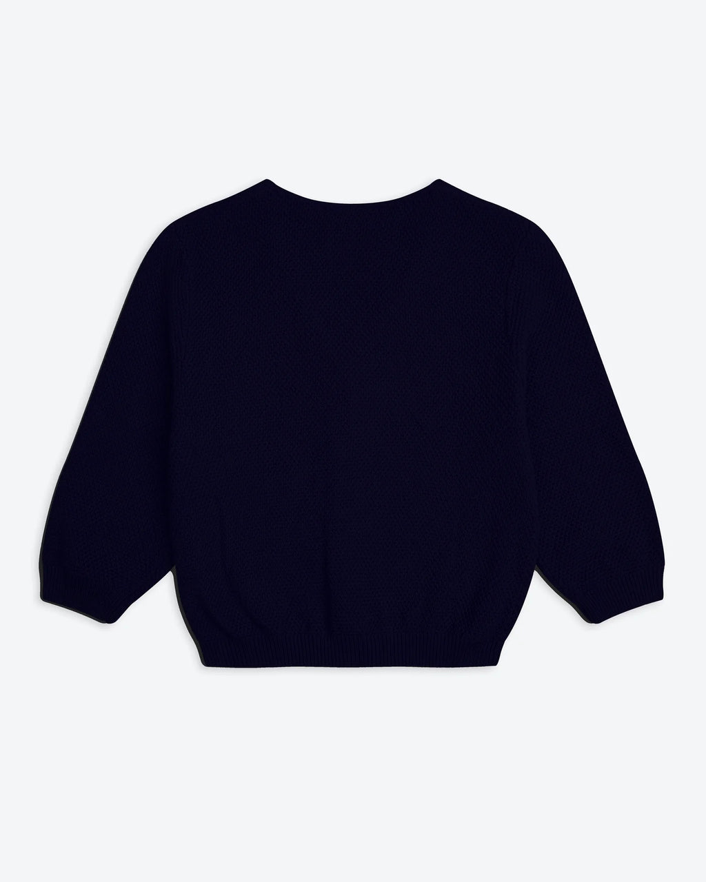 Navy Waffle Knit Cardigan