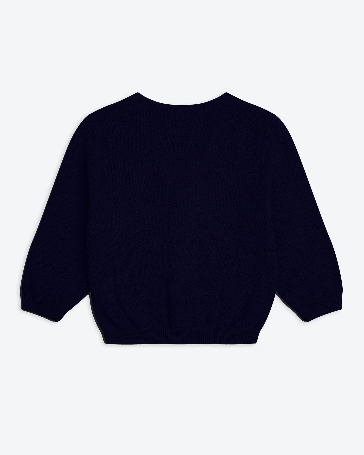 Navy Waffle Knit Cardigan