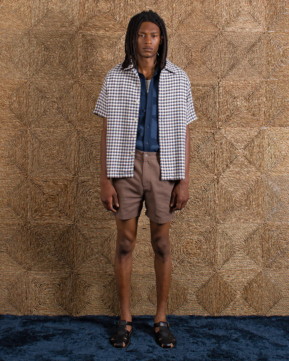 White Dobby Check Shirt