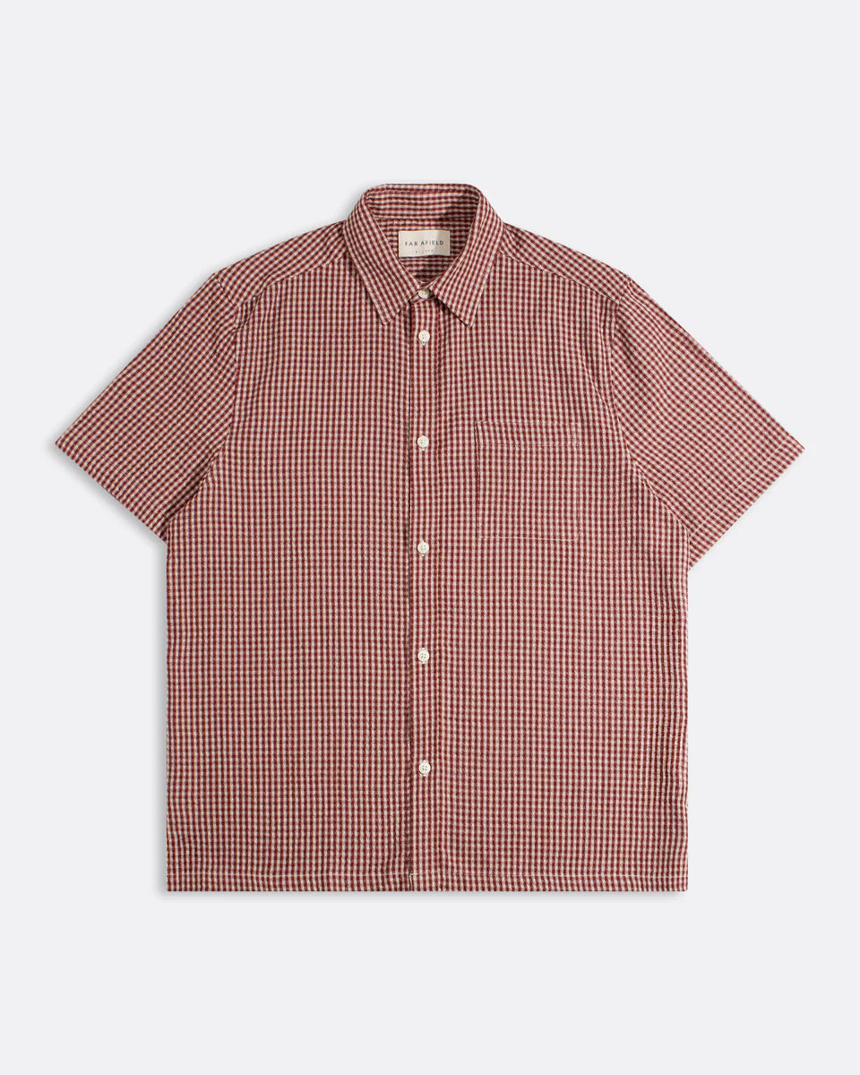 Red Gingham Check Costa Shirt