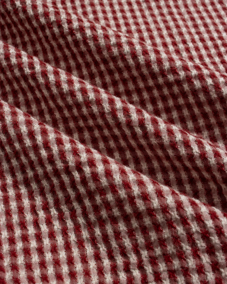 Red Gingham Check Costa Shirt