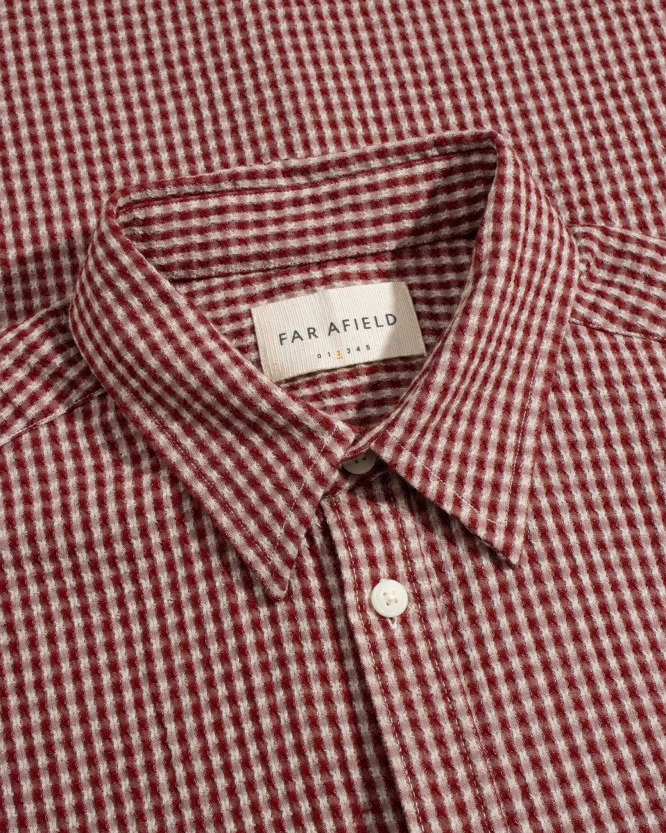 Red Gingham Check Costa Shirt