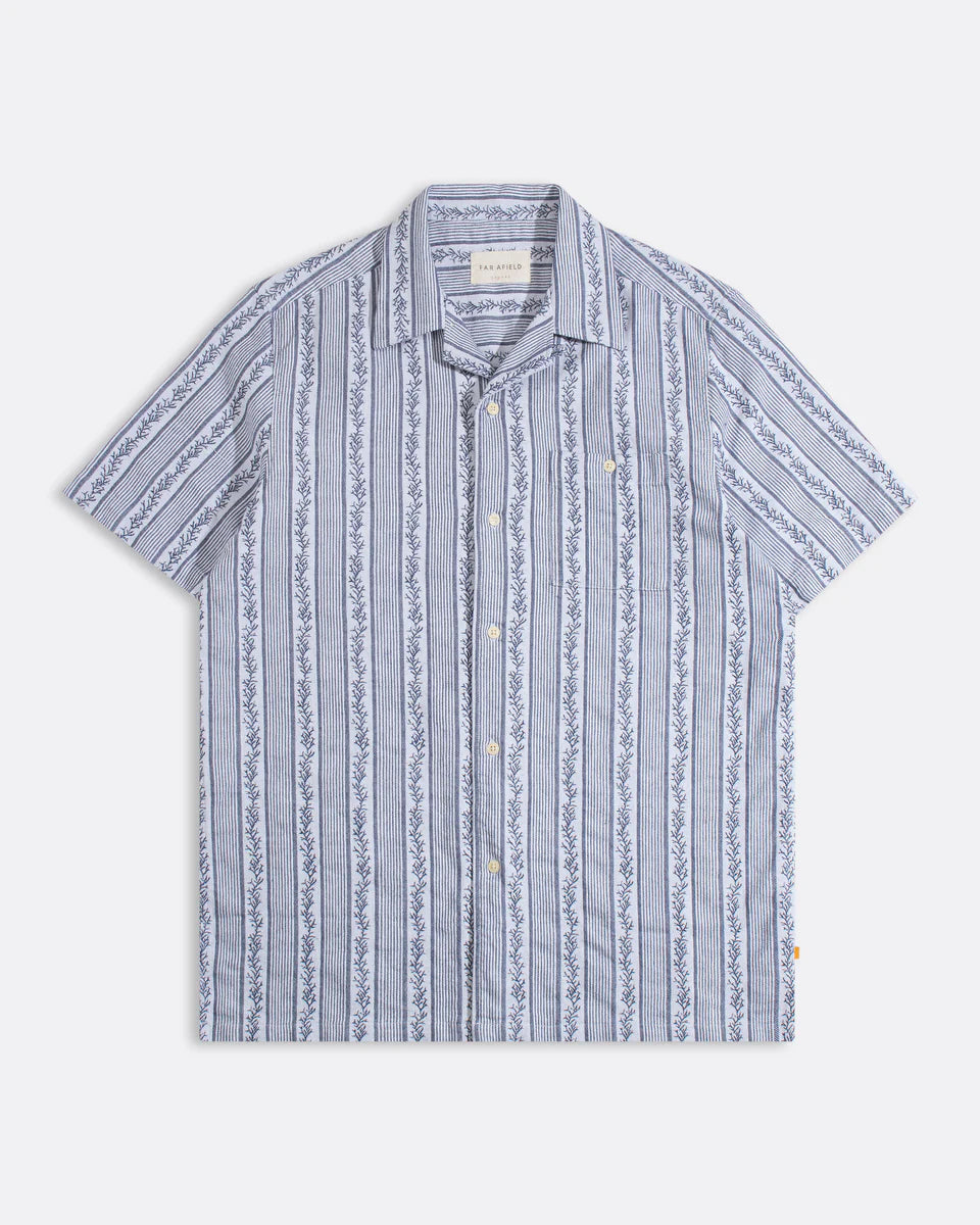 Stripe Floral Selleck Shirt