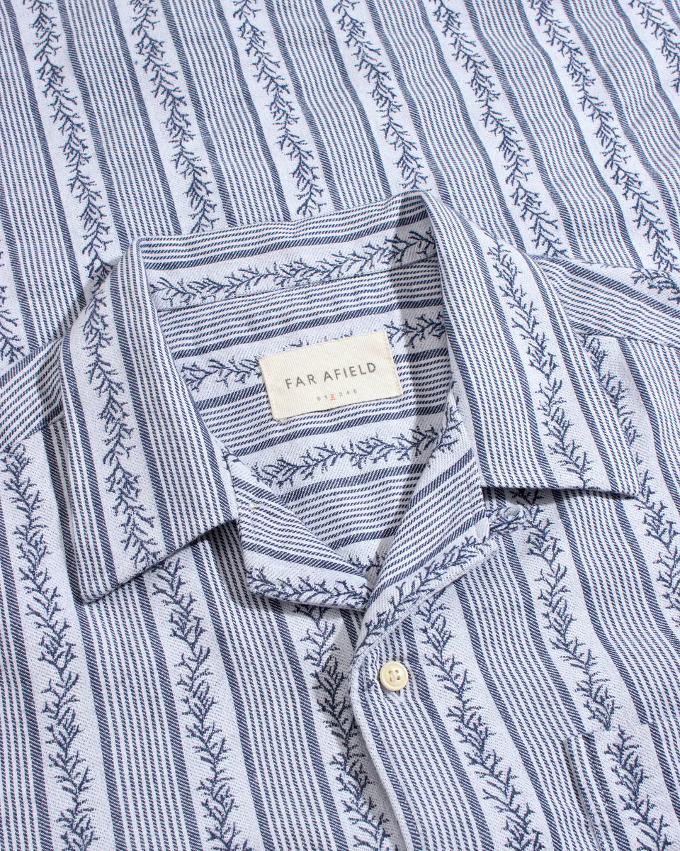 Stripe Floral Selleck Shirt