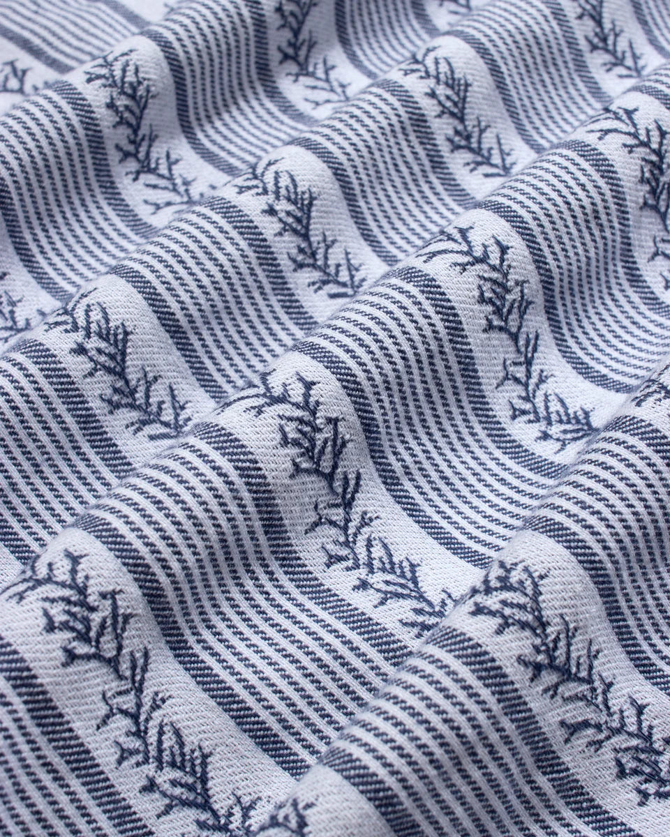 Stripe Floral Selleck Shirt