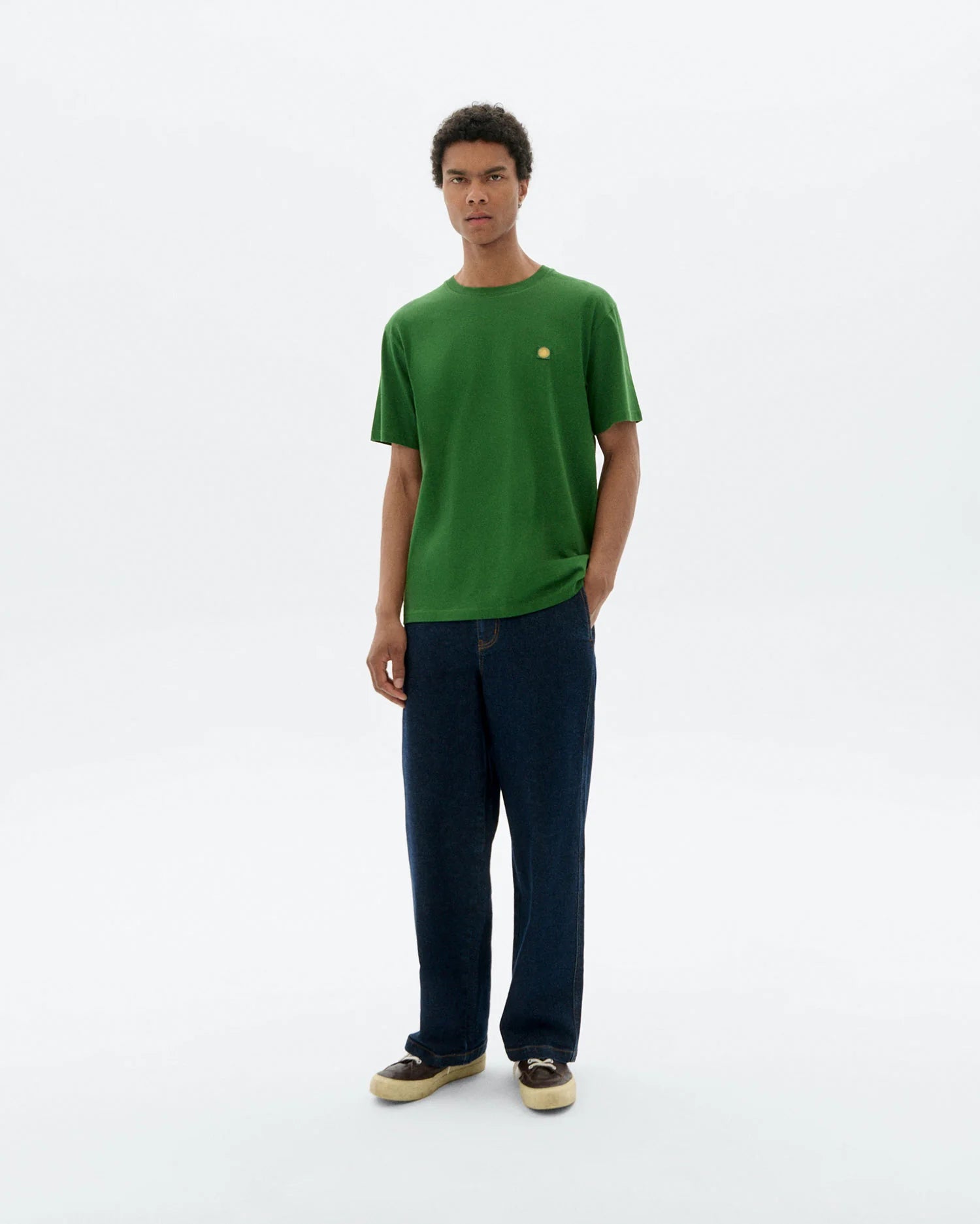 Green Sol Contrast T Shirt