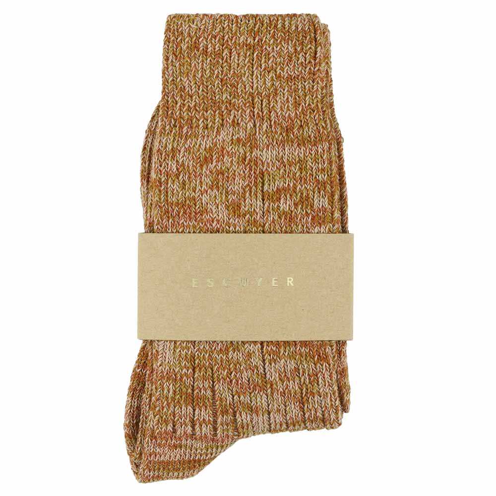 Pink & Brick Melange Blend Socks