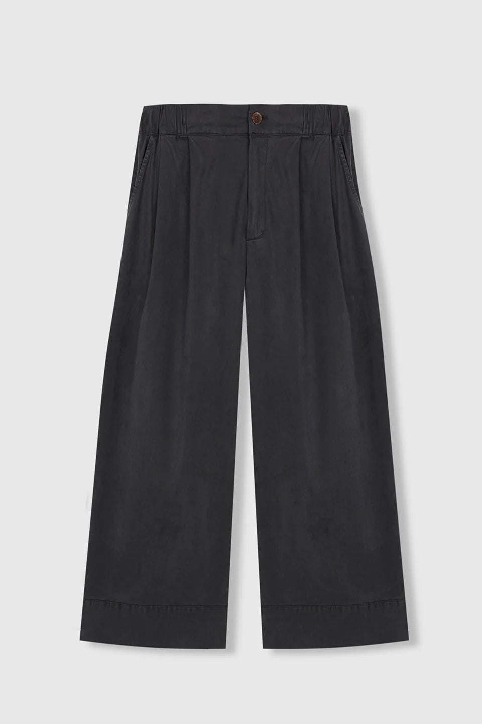Navy Outside Wide Leg Trousers