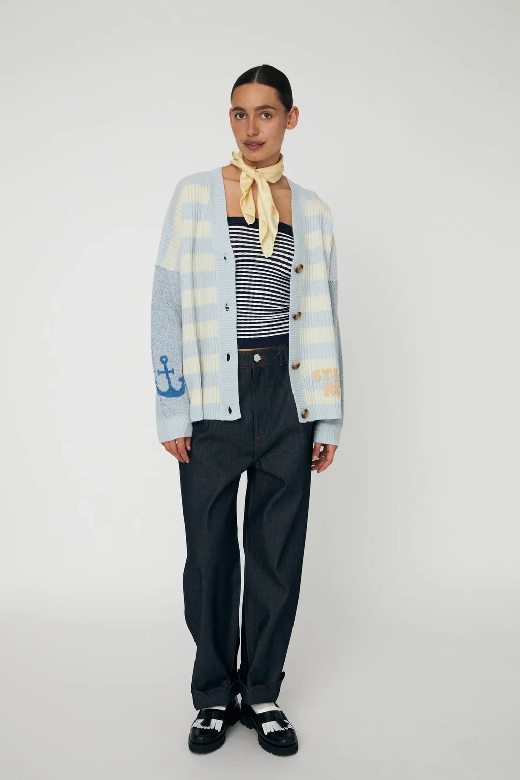 Blue Sea Embroidered Cardigan