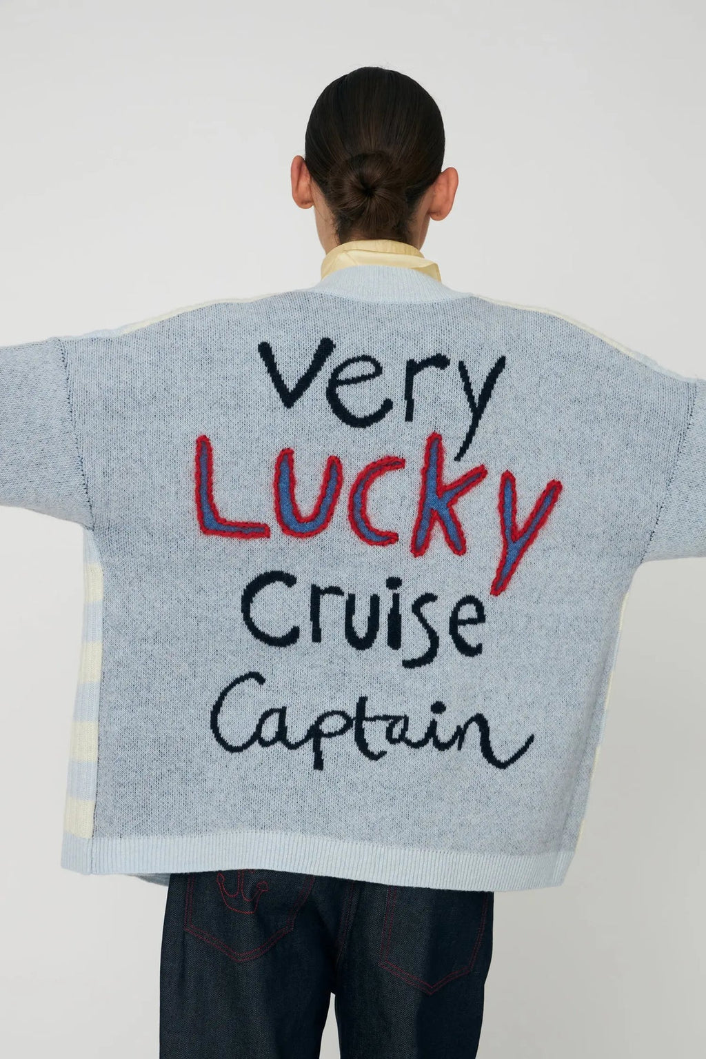 Blue Sea Embroidered Cardigan