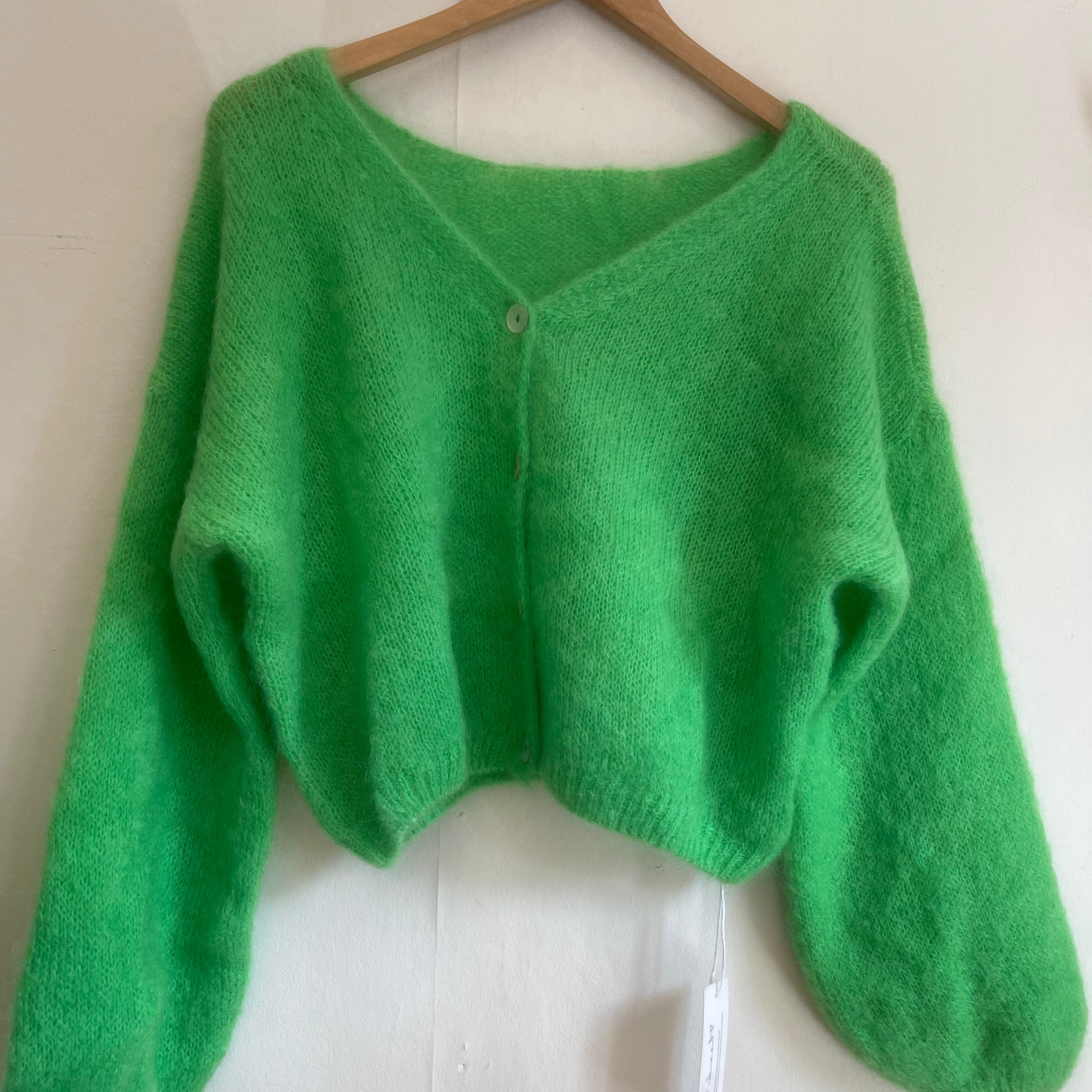 Green Mohair Cardigan