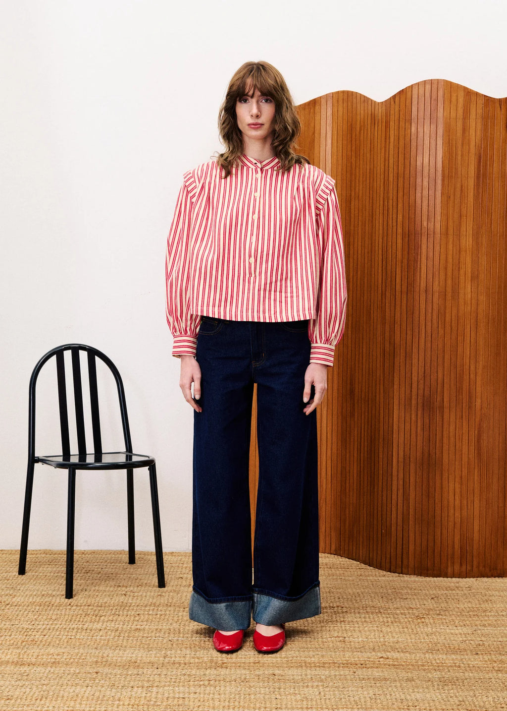 Red Stripe Blouse - restocking soon!