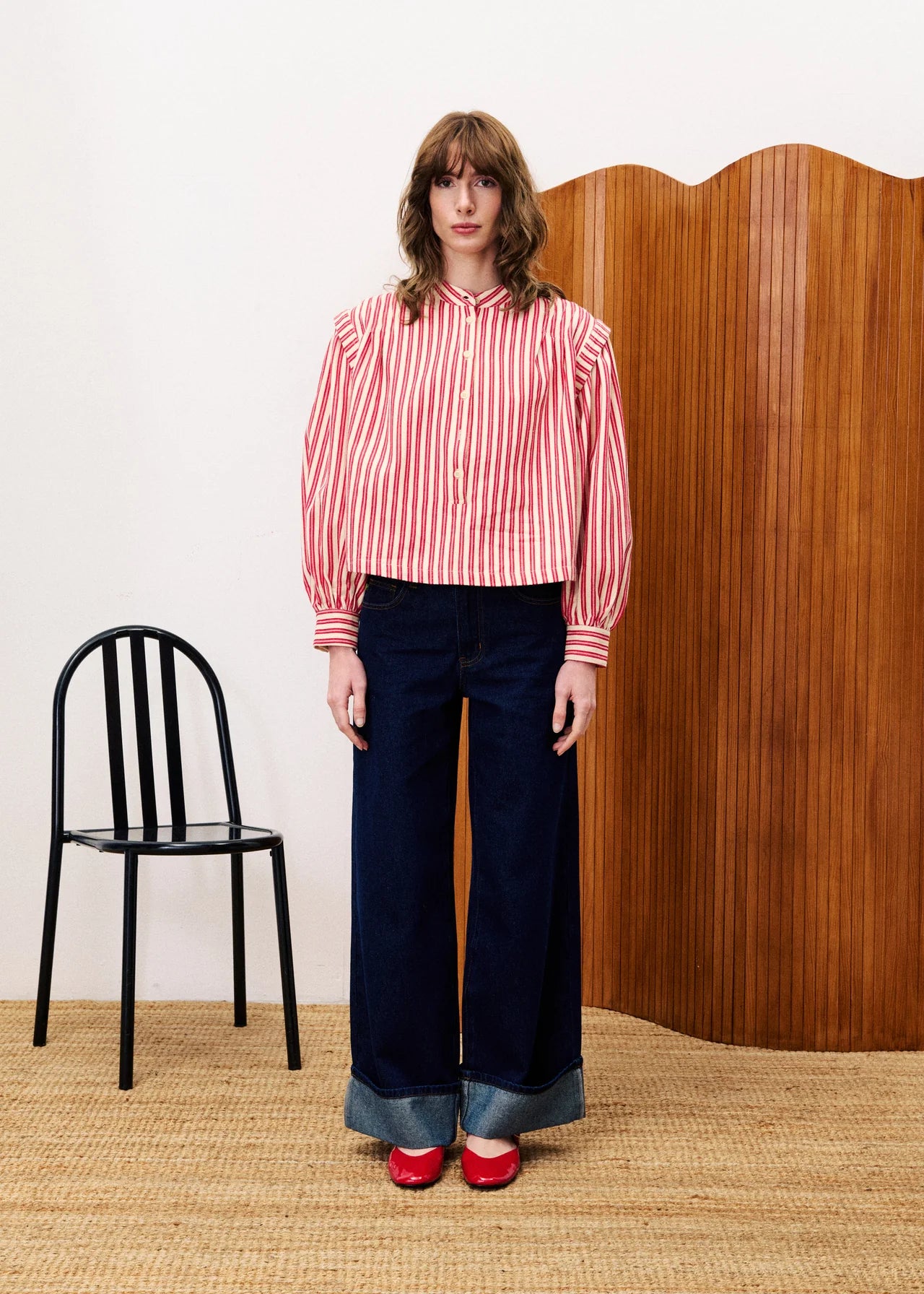 Red Stripe Blouse - restocking soon!