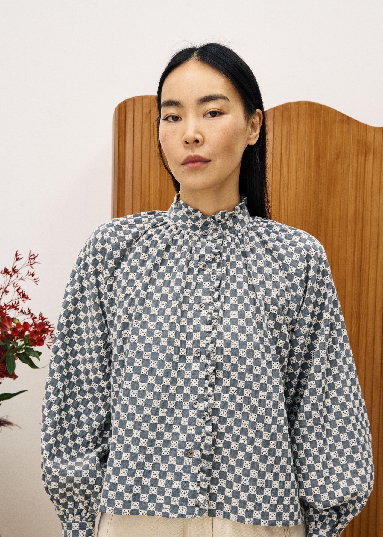 Blue Denim Check Shirt -Restock soon