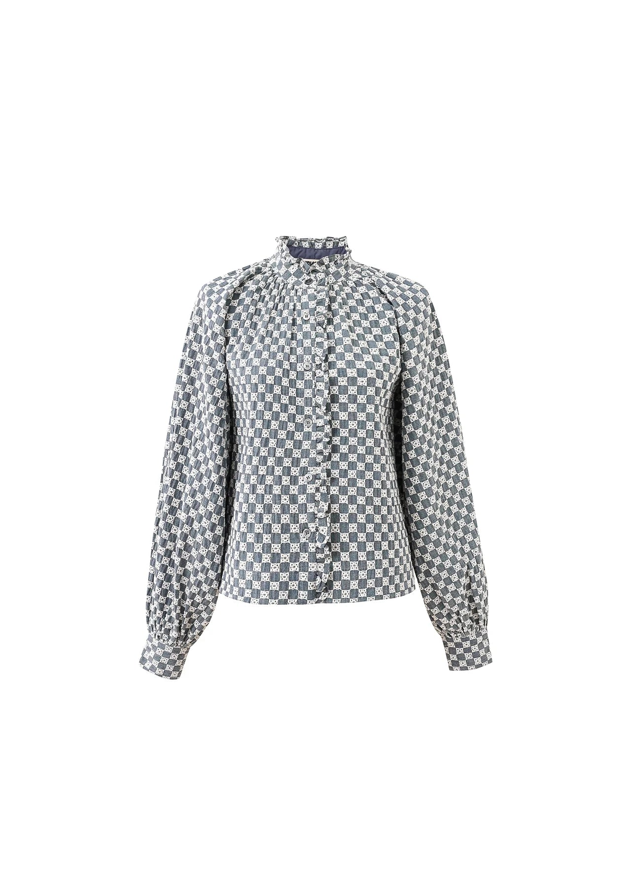 Blue Denim Check Shirt -Restock soon