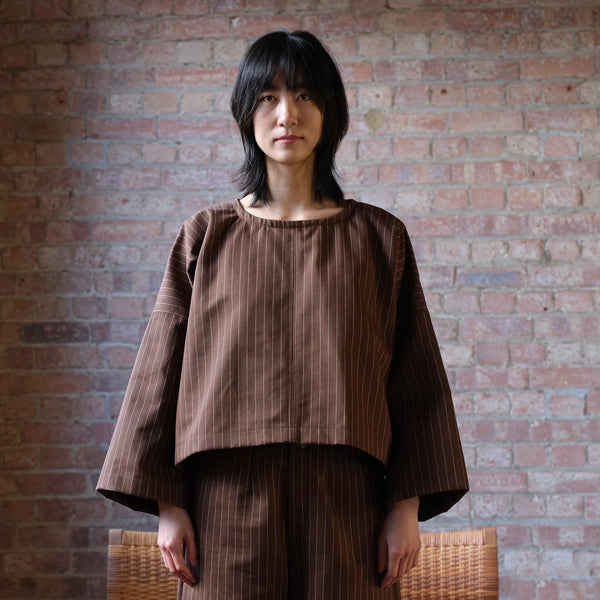 Brown Stripe Edie Top