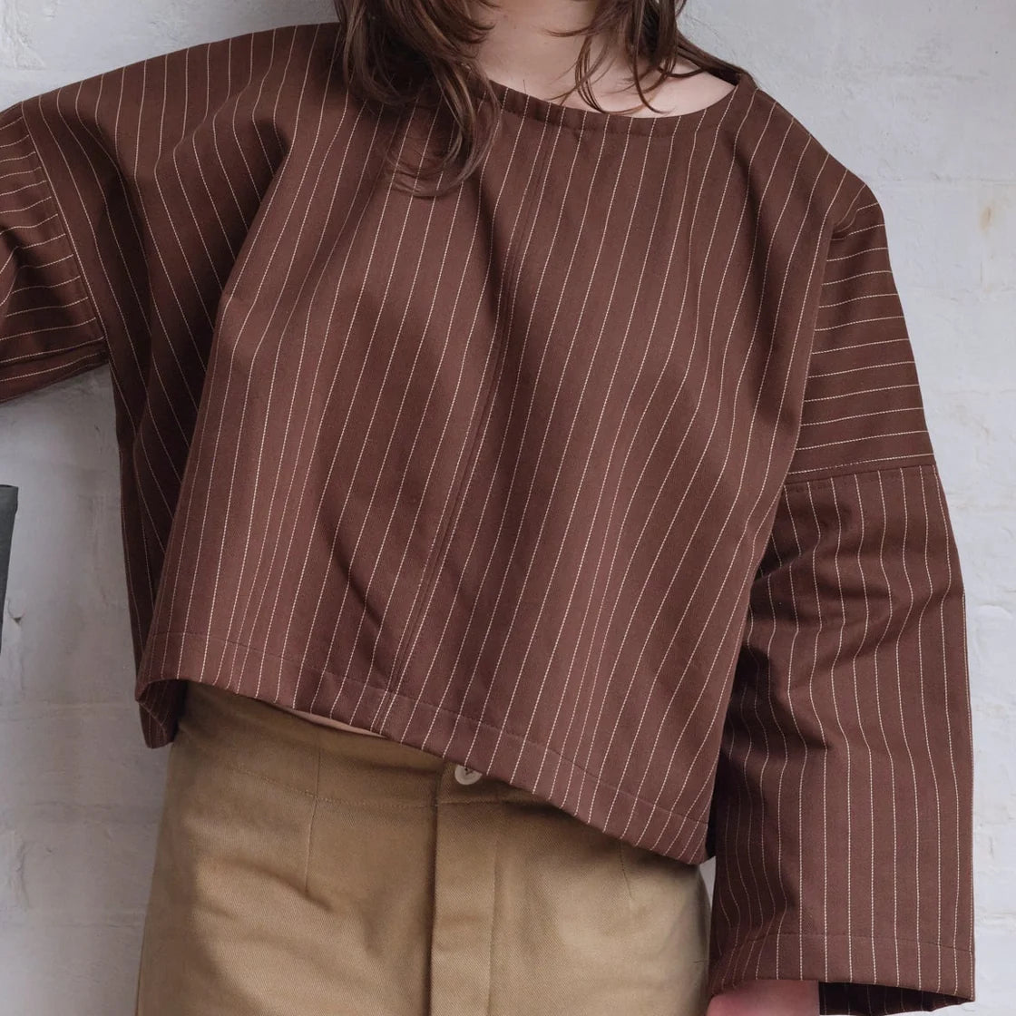 Brown Stripe Edie Top