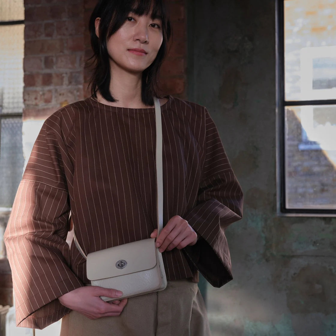 Brown Stripe Edie Top