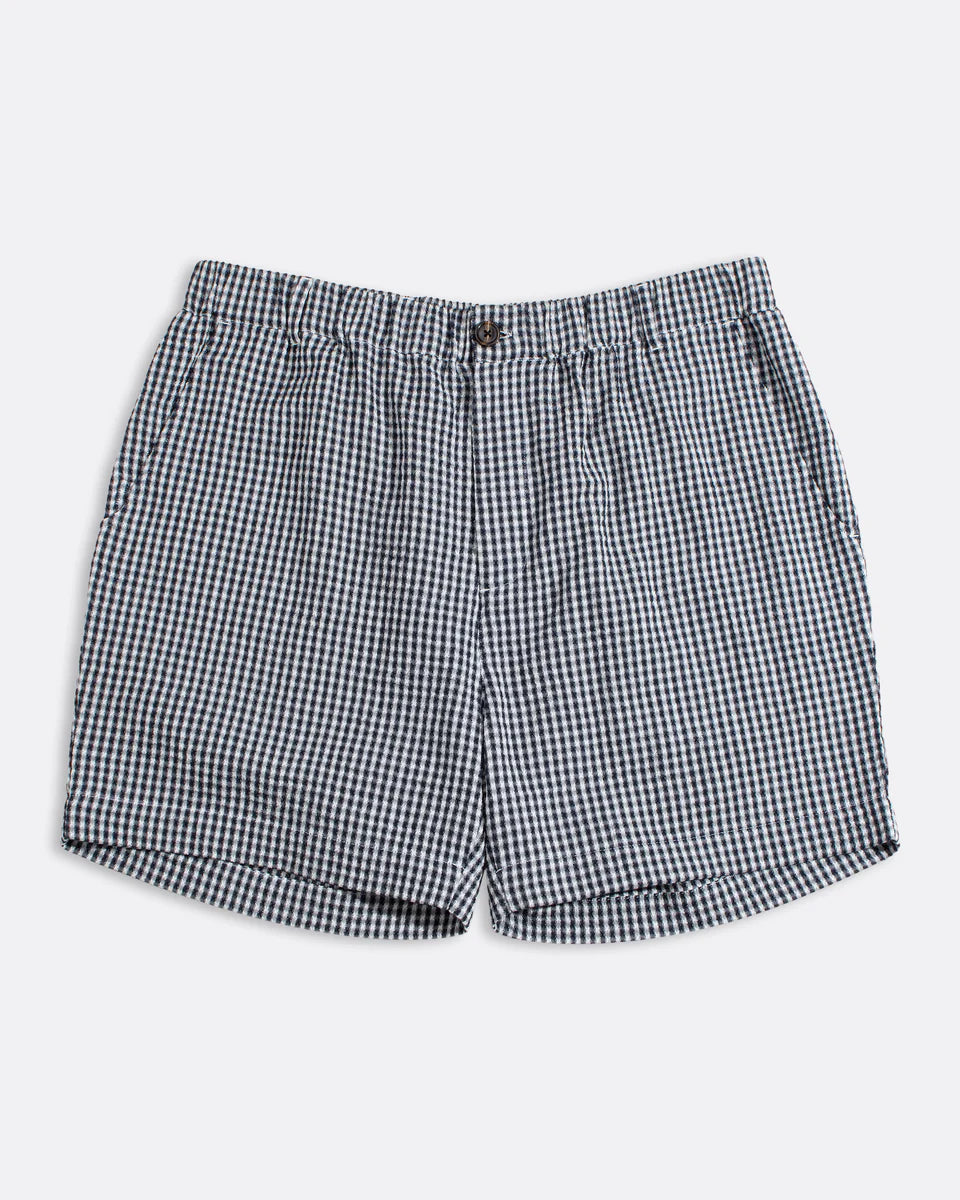 Navy Gingham Dekk Shorts