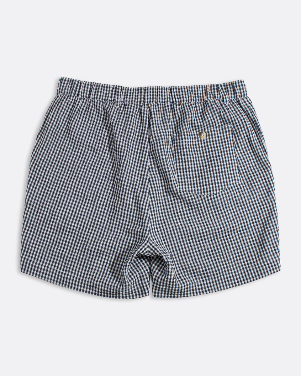 Navy Gingham Dekk Shorts