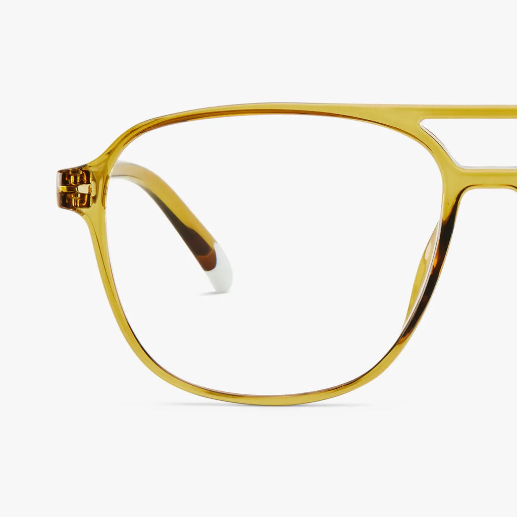 Brad Glossy Ecru Olive Reading Glasses