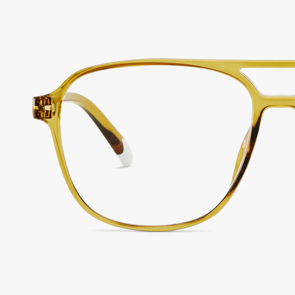 Brad Glossy Ecru Olive Reading Glasses