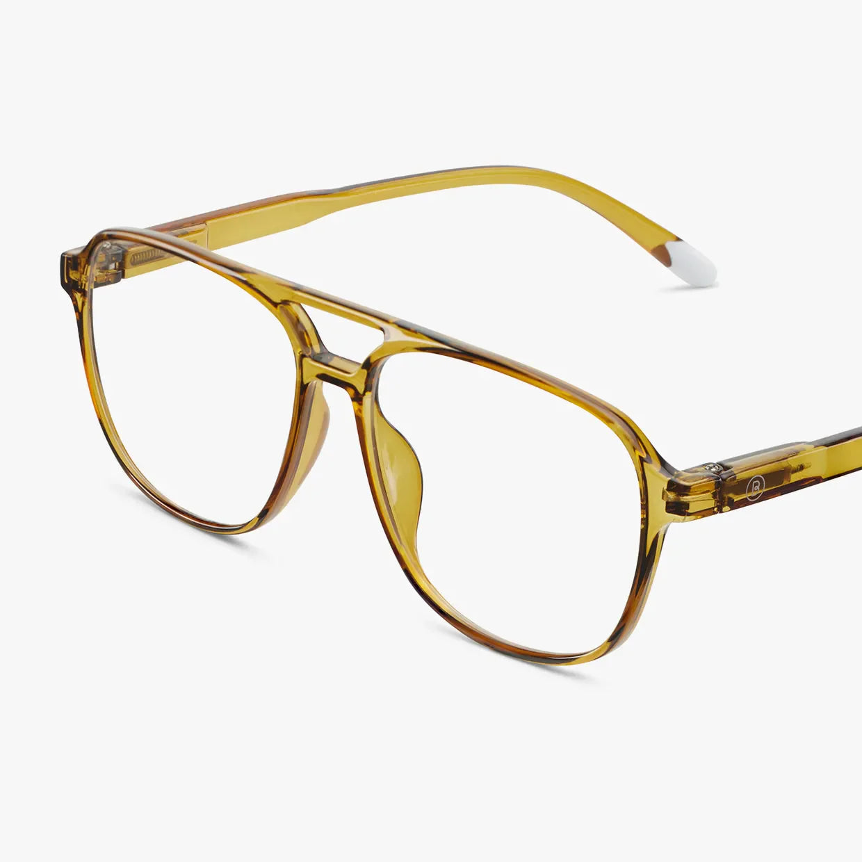 Brad Glossy Ecru Olive Reading Glasses