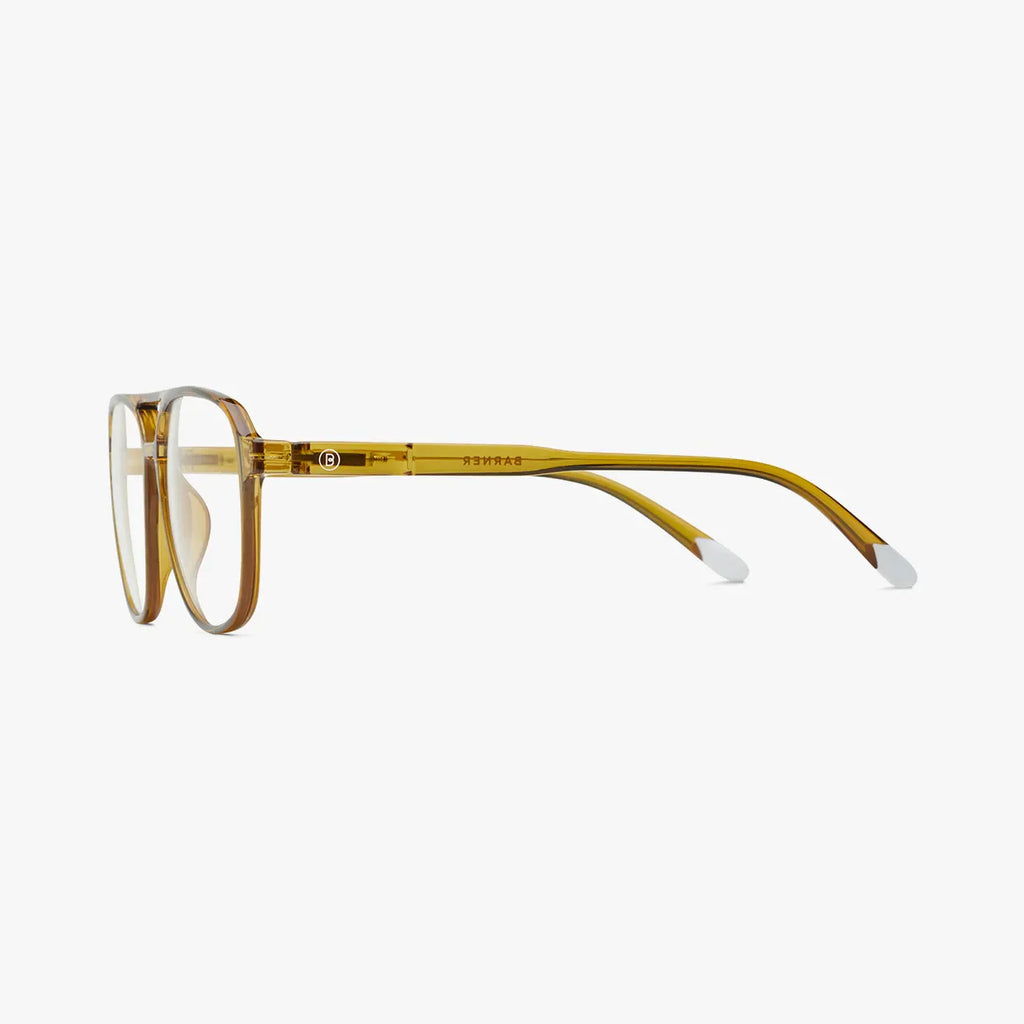 Brad Glossy Ecru Olive Reading Glasses