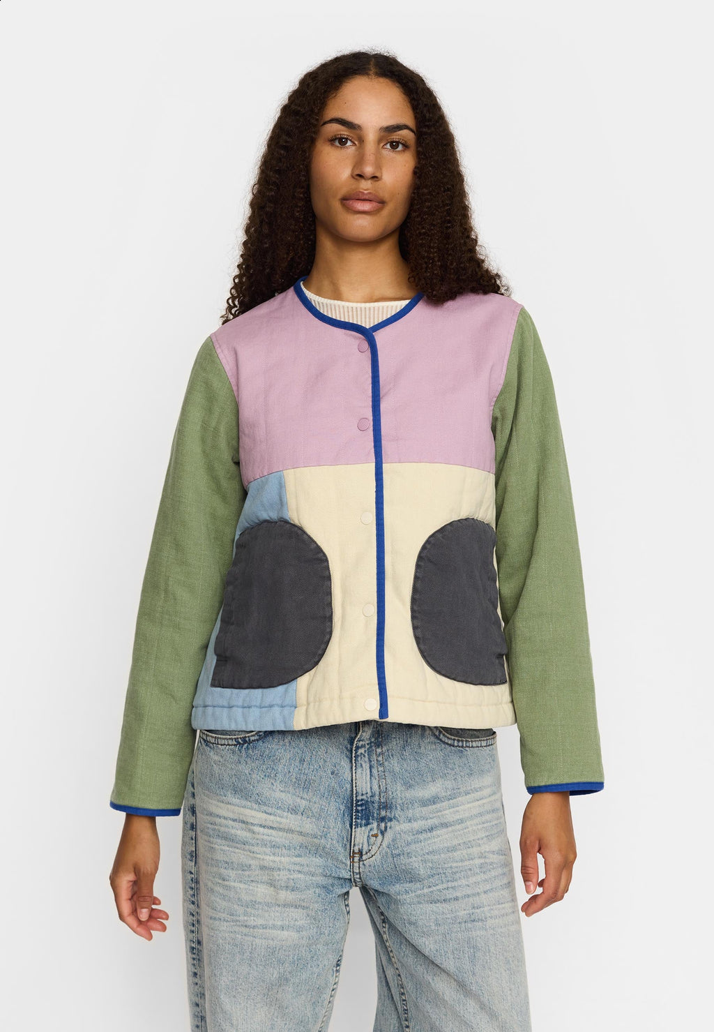 Light Purple Quilted Block Jacket - Last One