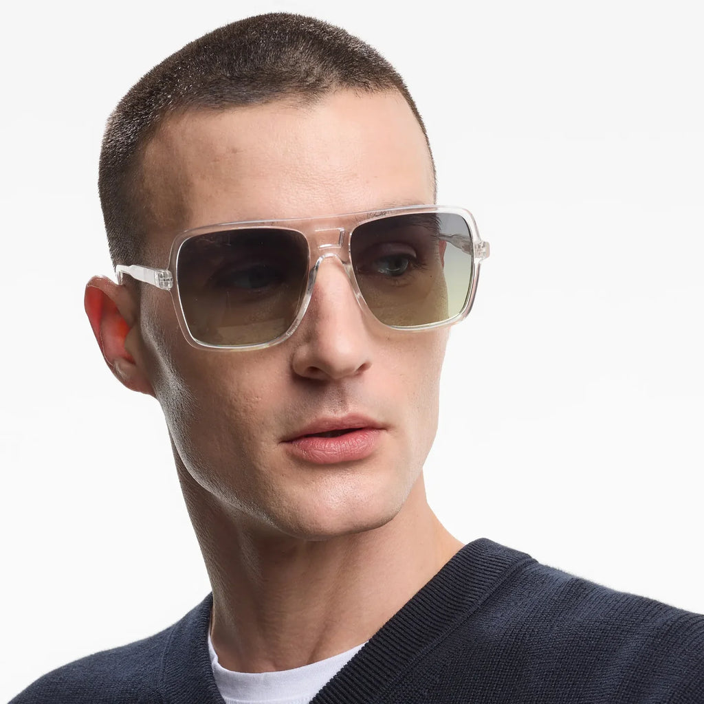 Jake Glossy Crystal Sunglasses