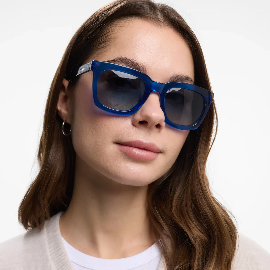 Max Glossy Electric Blue Sunglasses