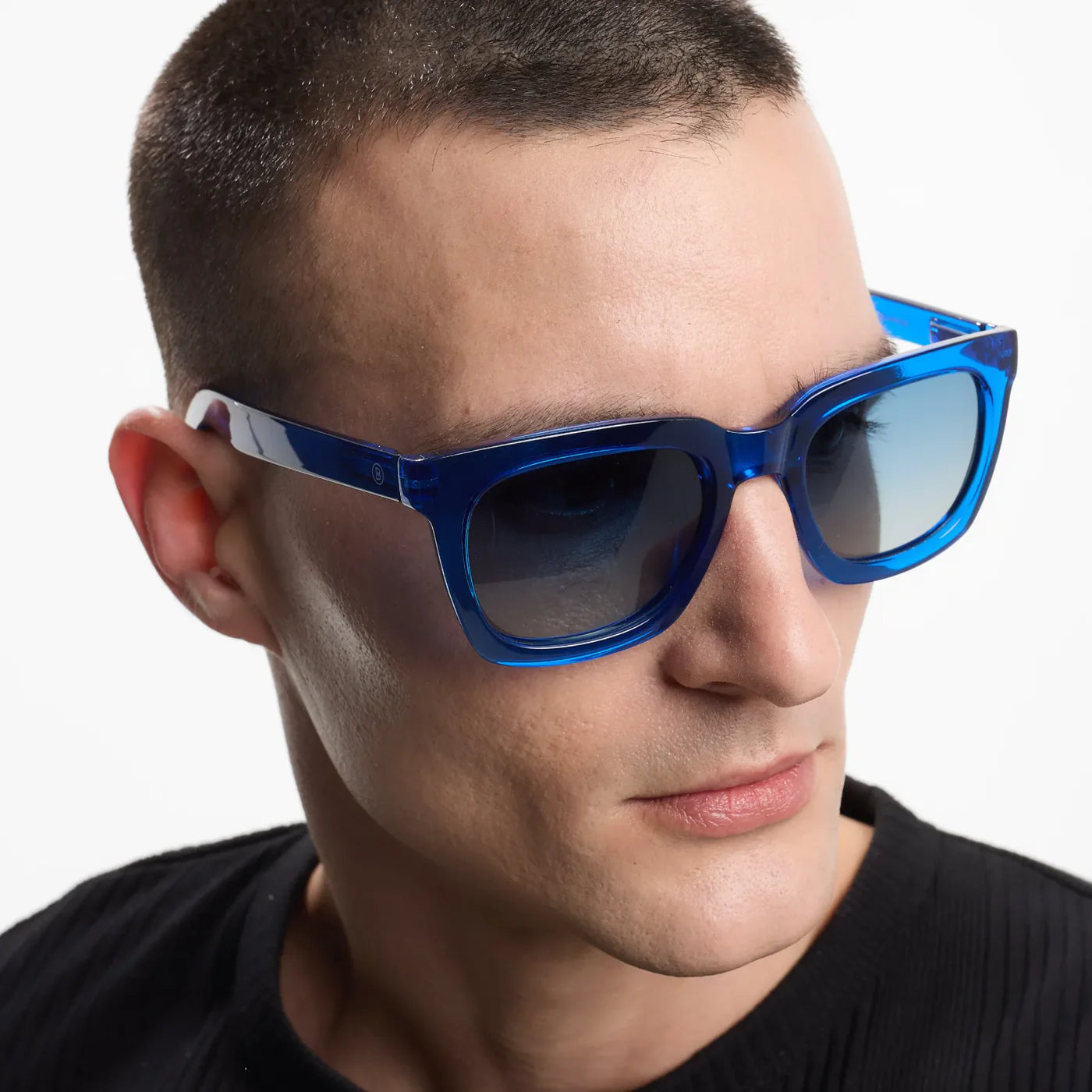 Max Glossy Electric Blue Sunglasses