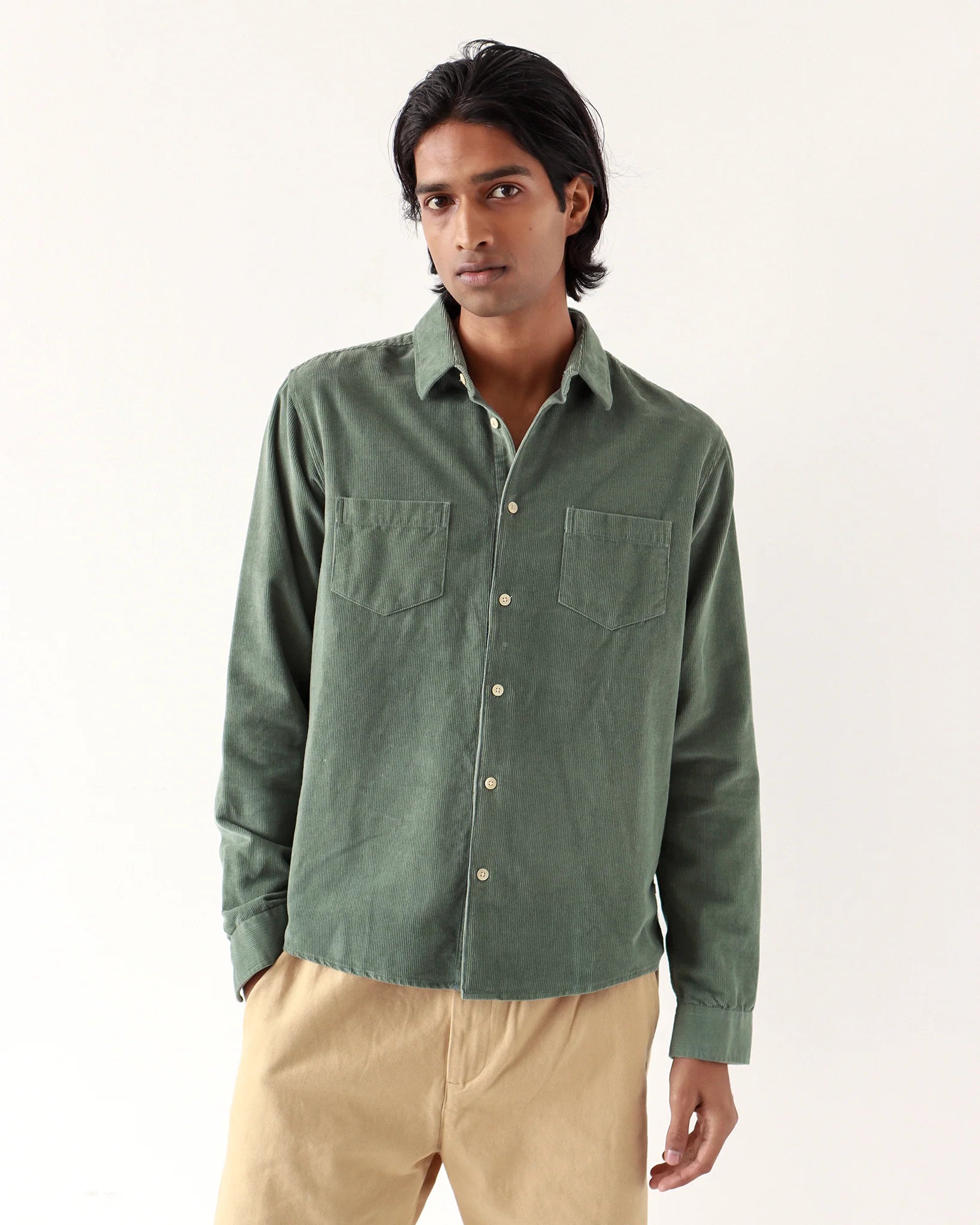 Forest Green Cord Shirt