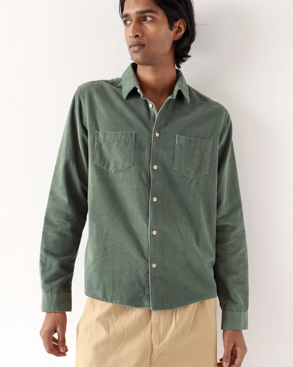 Forest Green Cord Shirt