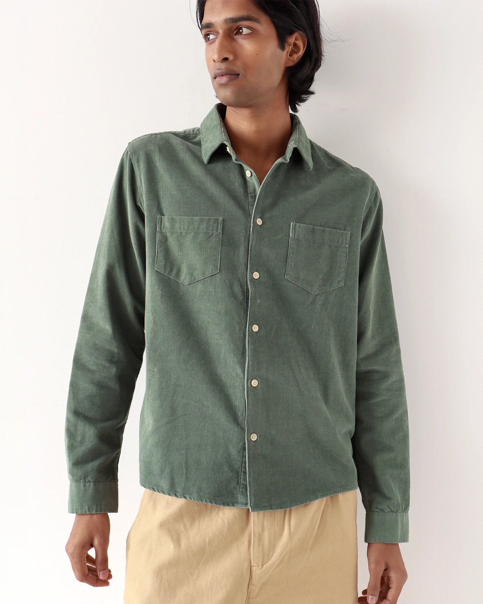 Forest Green Cord Shirt