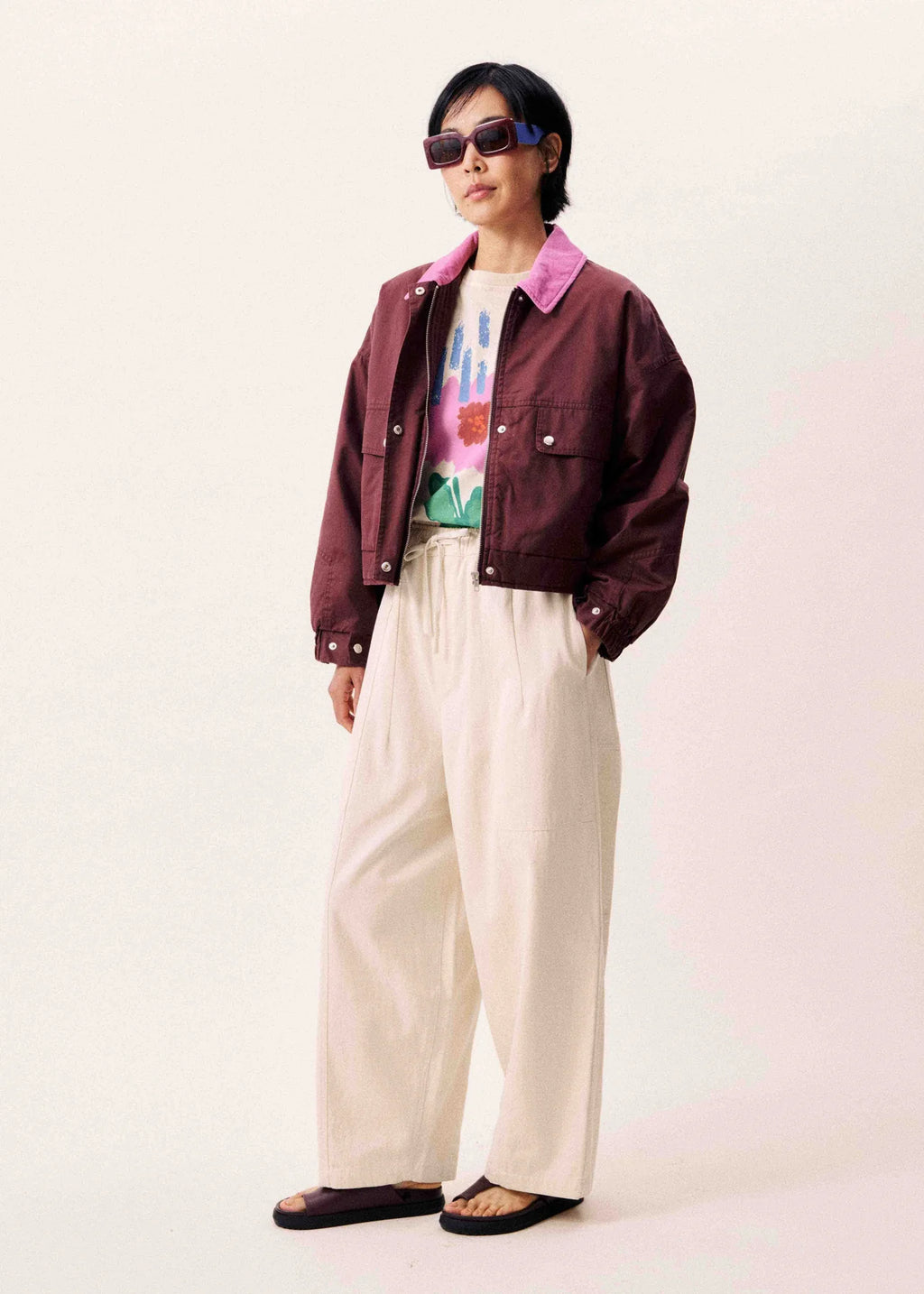 Off White Cotton Canvas Trousers - Last One