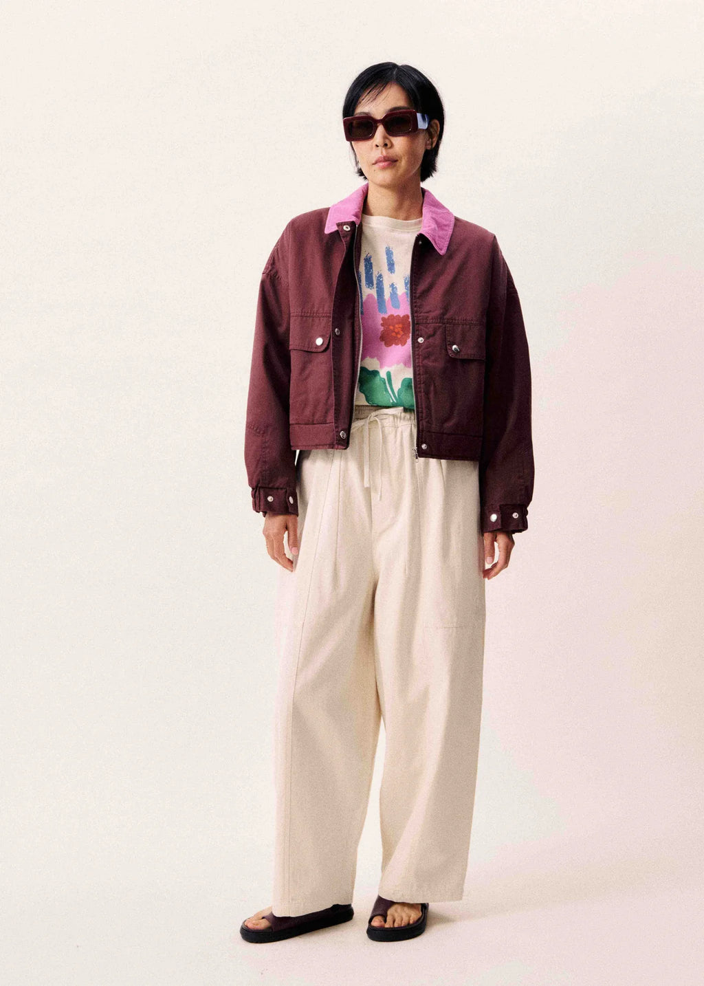 Off White Cotton Canvas Trousers - Last One