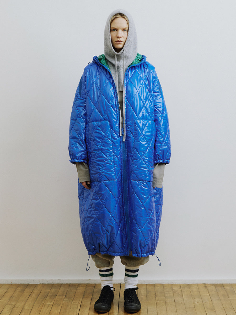Blue Reversible Windbreaker Coat
