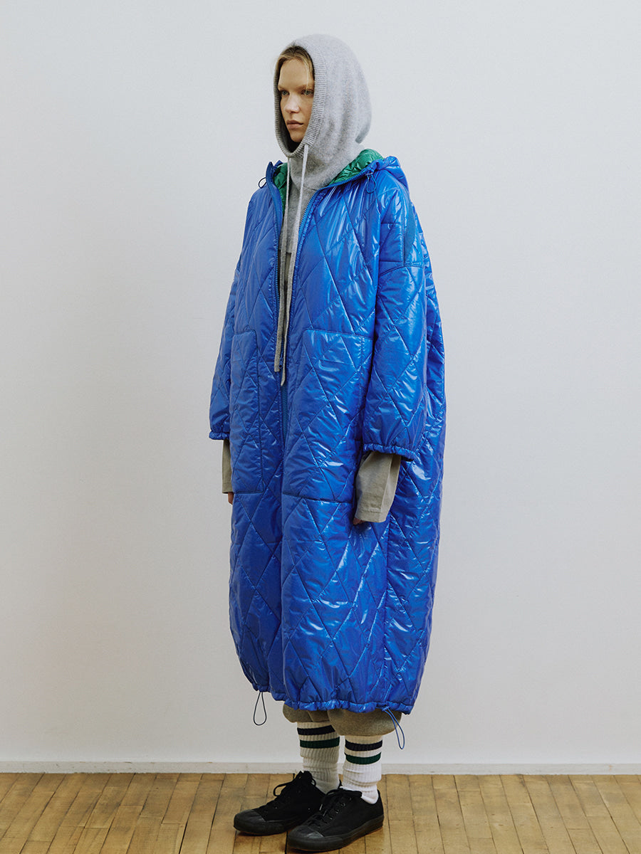 Blue Reversible Windbreaker Coat