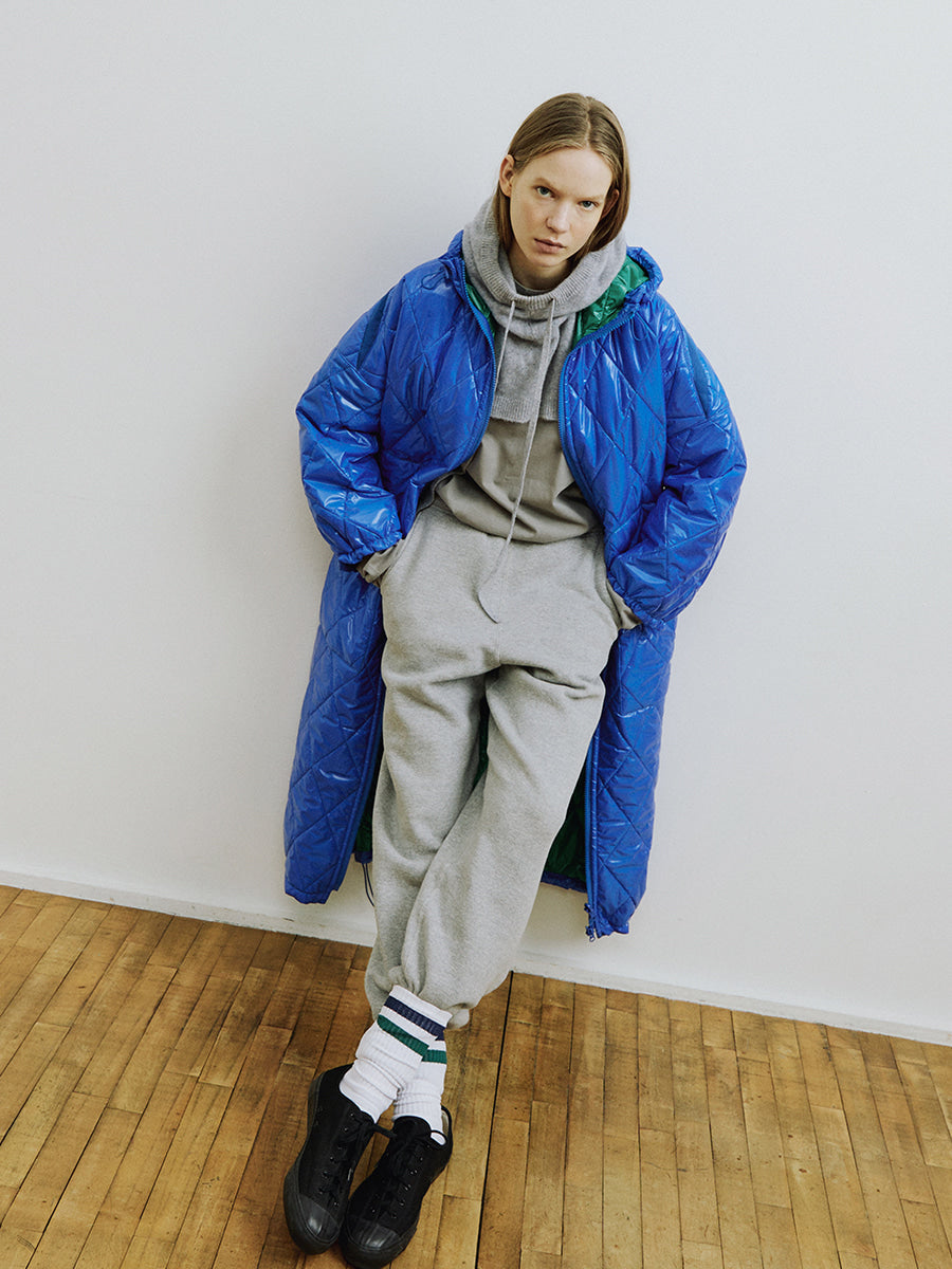 Blue Reversible Windbreaker Coat