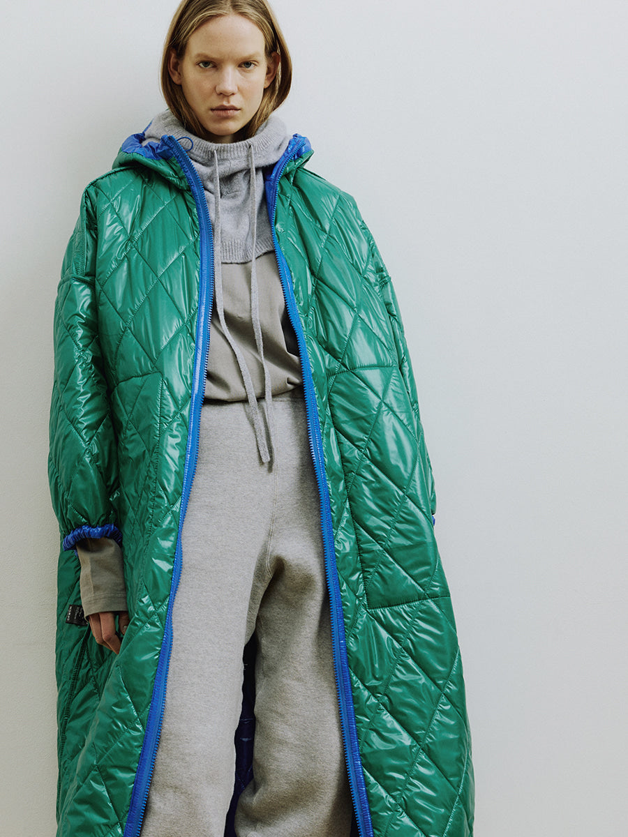 Blue Reversible Windbreaker Coat