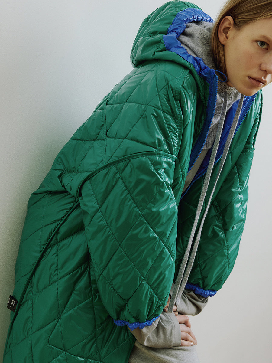 Blue Reversible Windbreaker Coat
