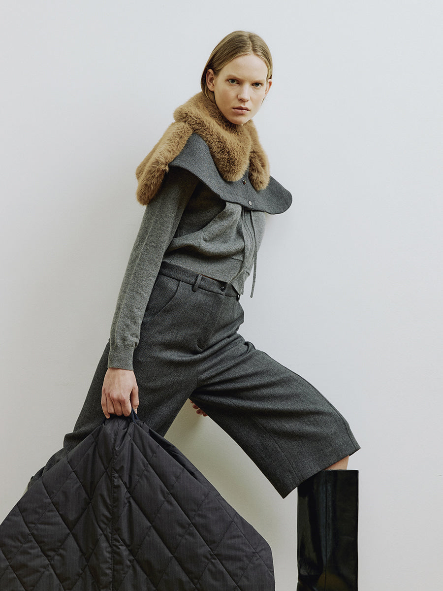 Dark Grey Reversible Windbreaker Coat