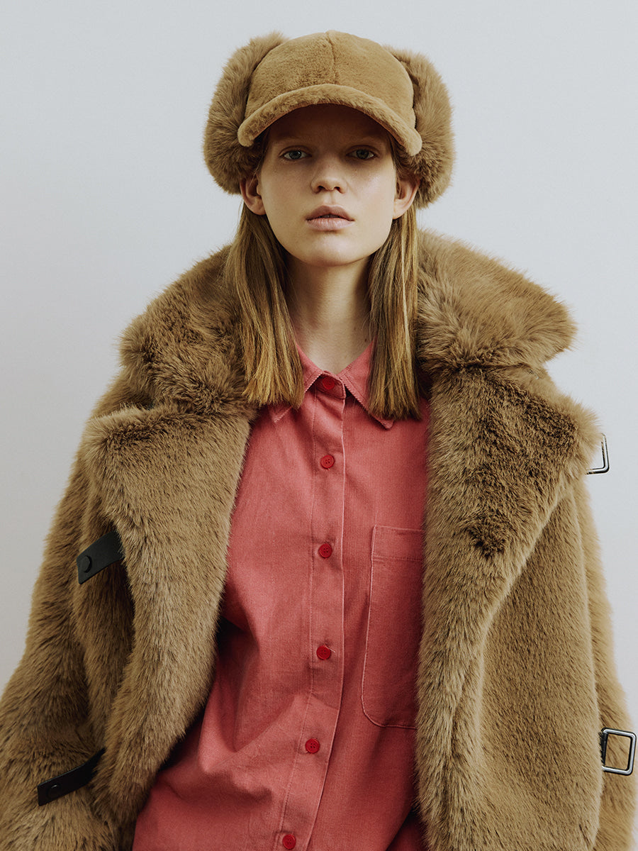 Tobacco Brown Ear Flap Cap