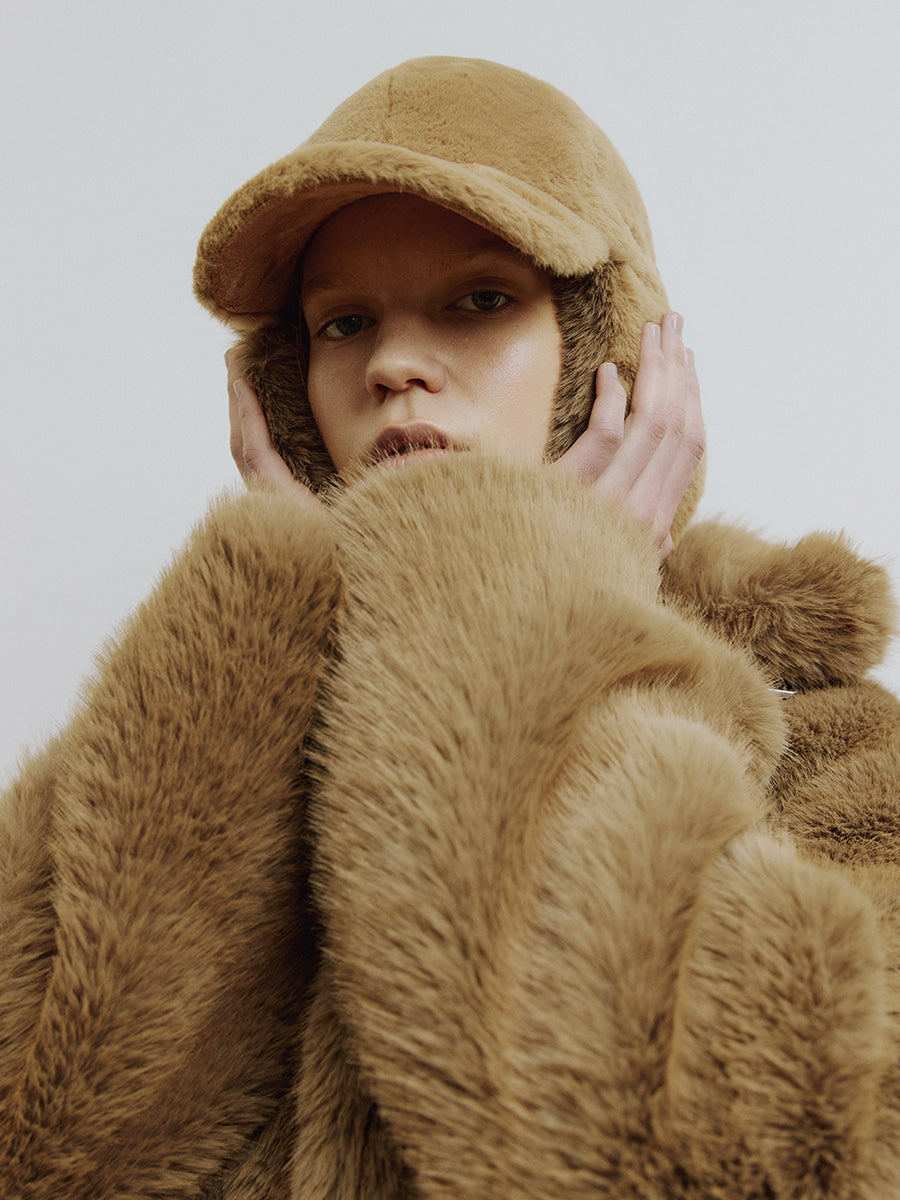 Tobacco Brown Ear Flap Cap