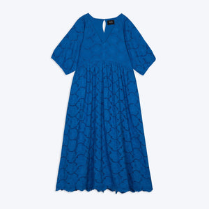 Blue Broderie Alba Dress